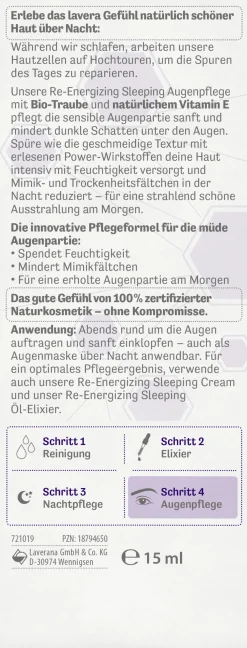 Re-Energizing Sleeping Crema Notte per il Contorno Occhi, 15 ml