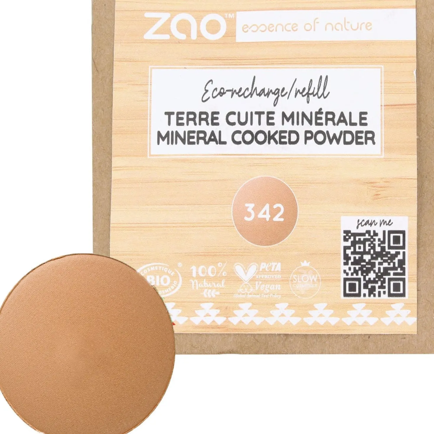 Refill Mineral Cooked Powder, 345 Milk Chocolate (15 g)