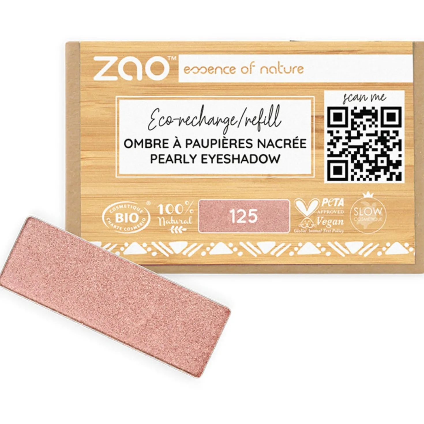 Refill Rectangle Eye Shadow, 201 Matt Ivory (1,30 g)
