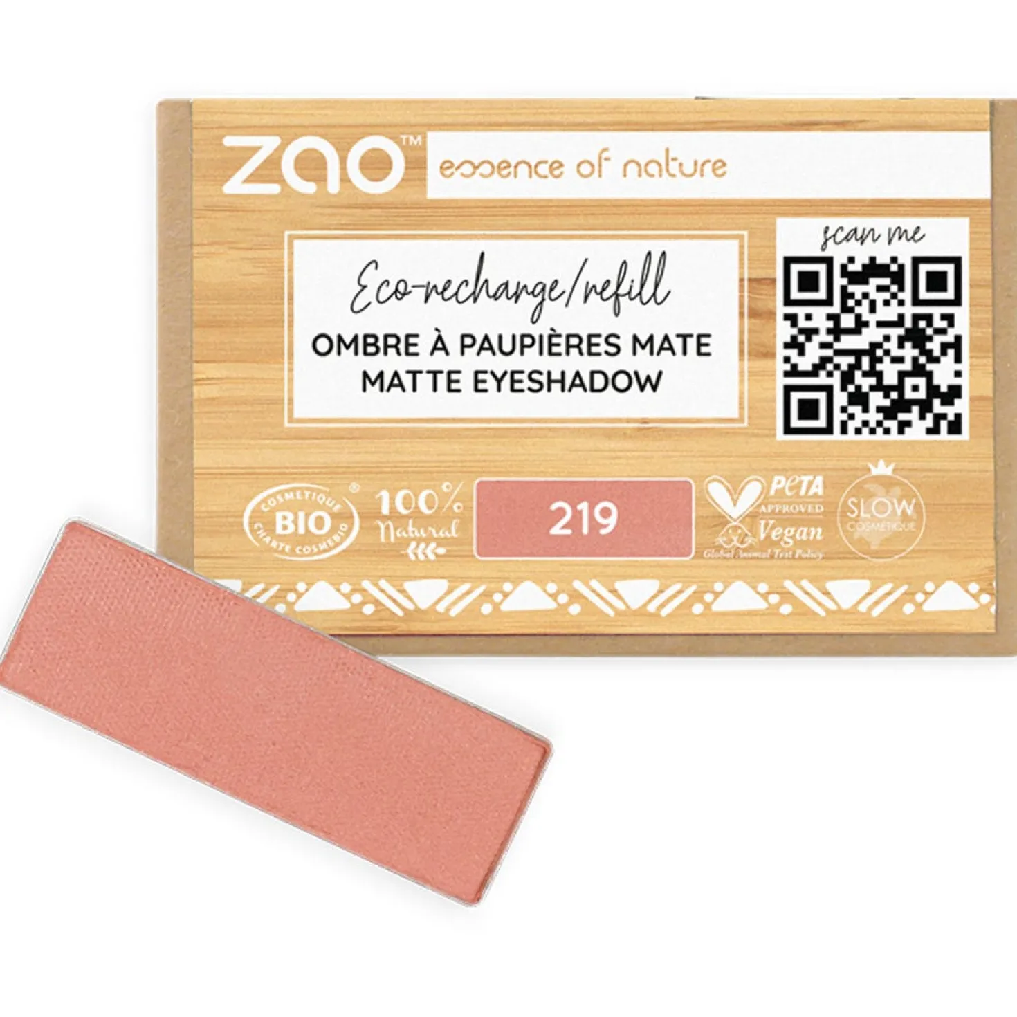 Refill Rectangle Eye Shadow, 201 Matt Ivory (1,30 g)