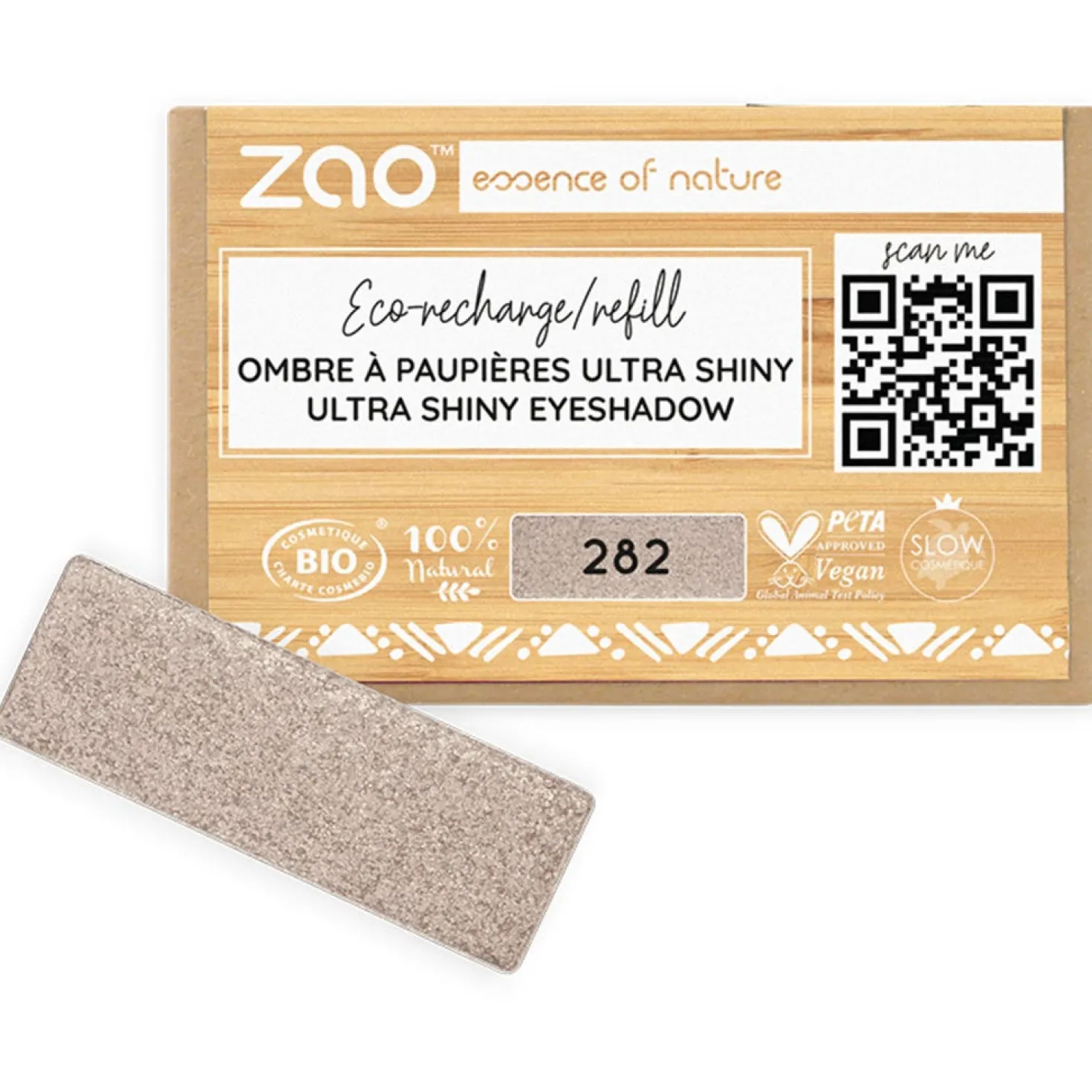 Refill Rectangle Eye Shadow, 201 Matt Ivory (1,30 g)