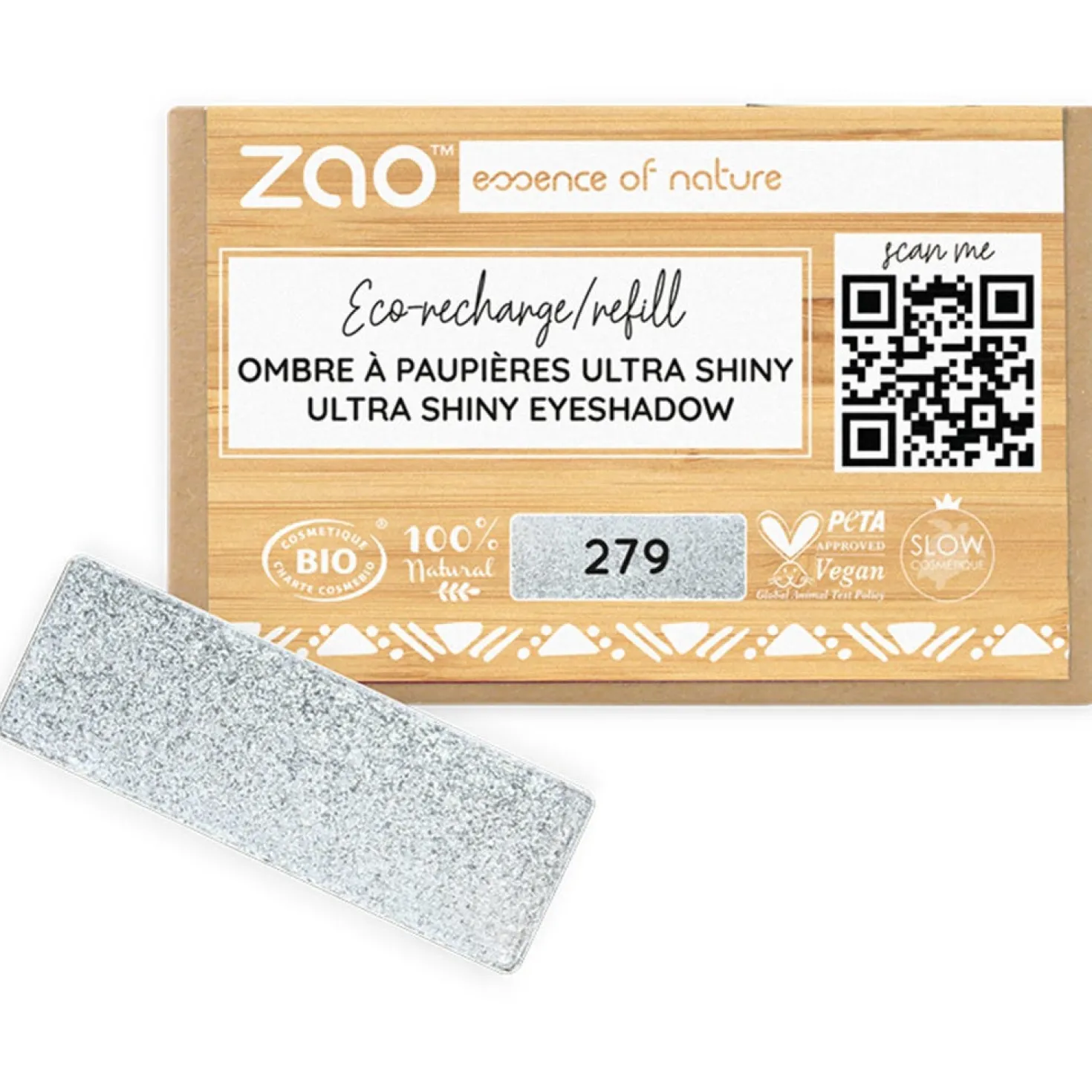 Refill Rectangle Eye Shadow, 201 Matt Ivory (1,30 g)