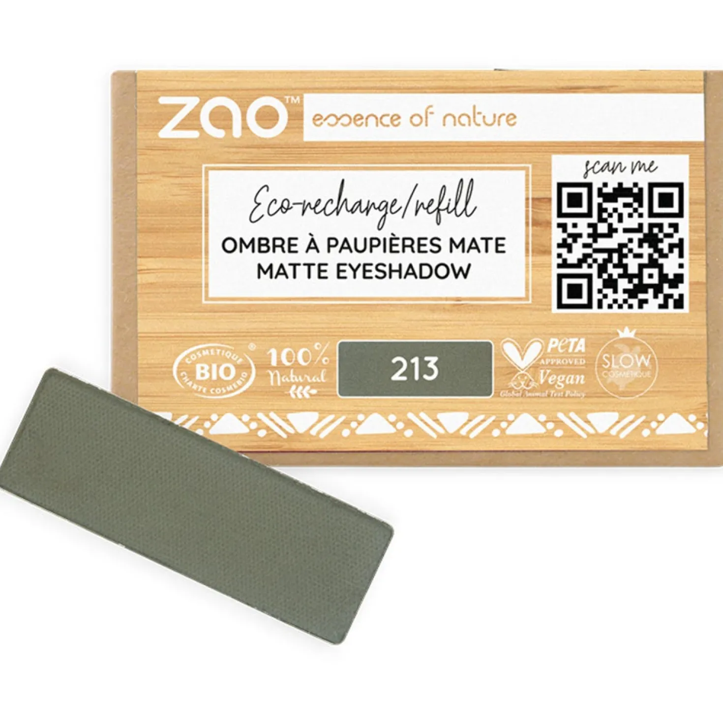 Refill Rectangle Eye Shadow, 201 Matt Ivory (1,30 g)