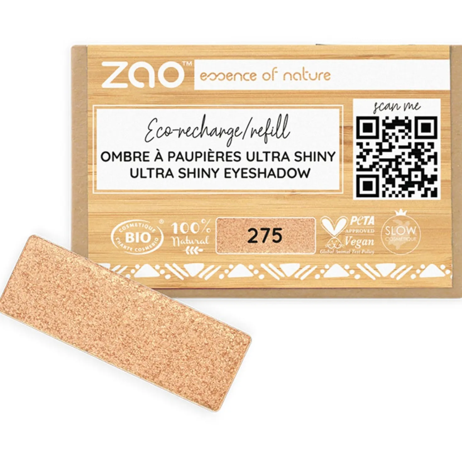 Refill Rectangle Eye Shadow, 201 Matt Ivory (1,30 g)
