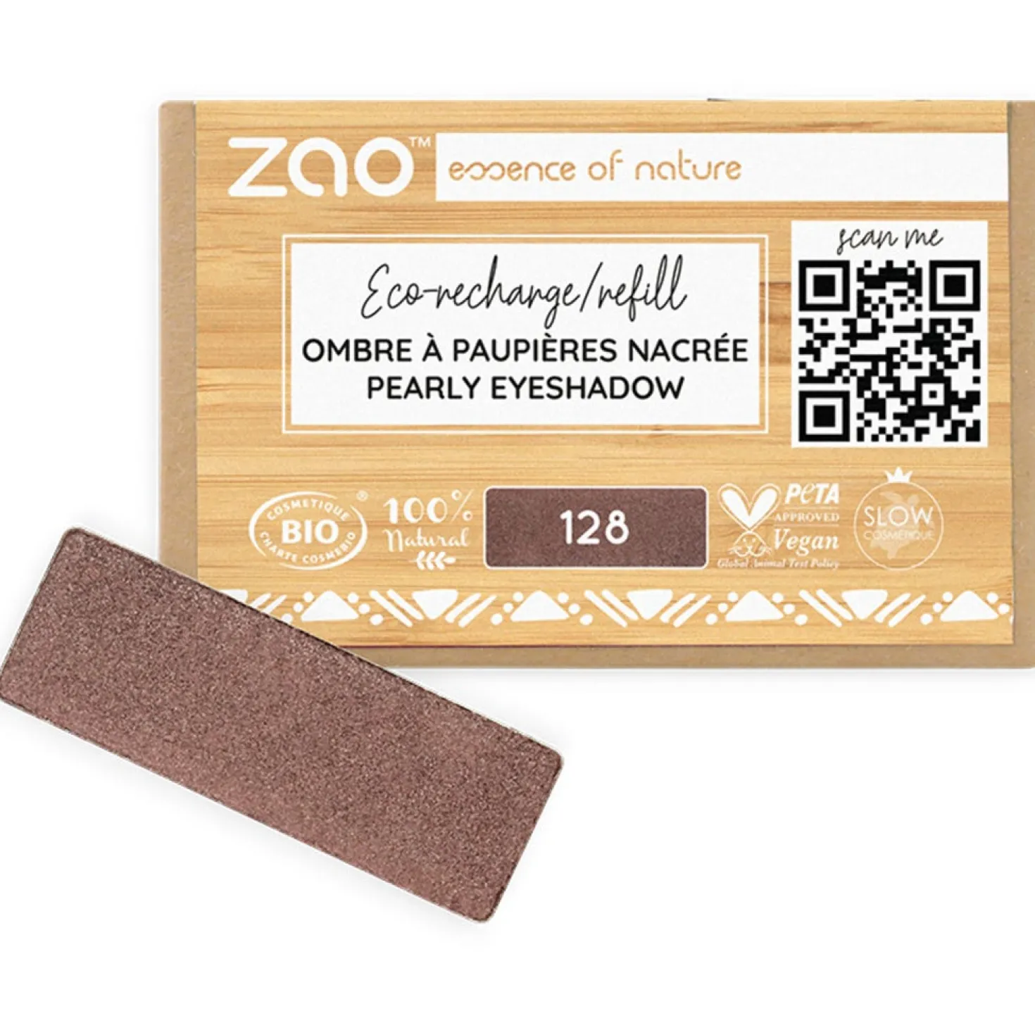 Refill Rectangle Eye Shadow, 201 Matt Ivory (1,30 g)