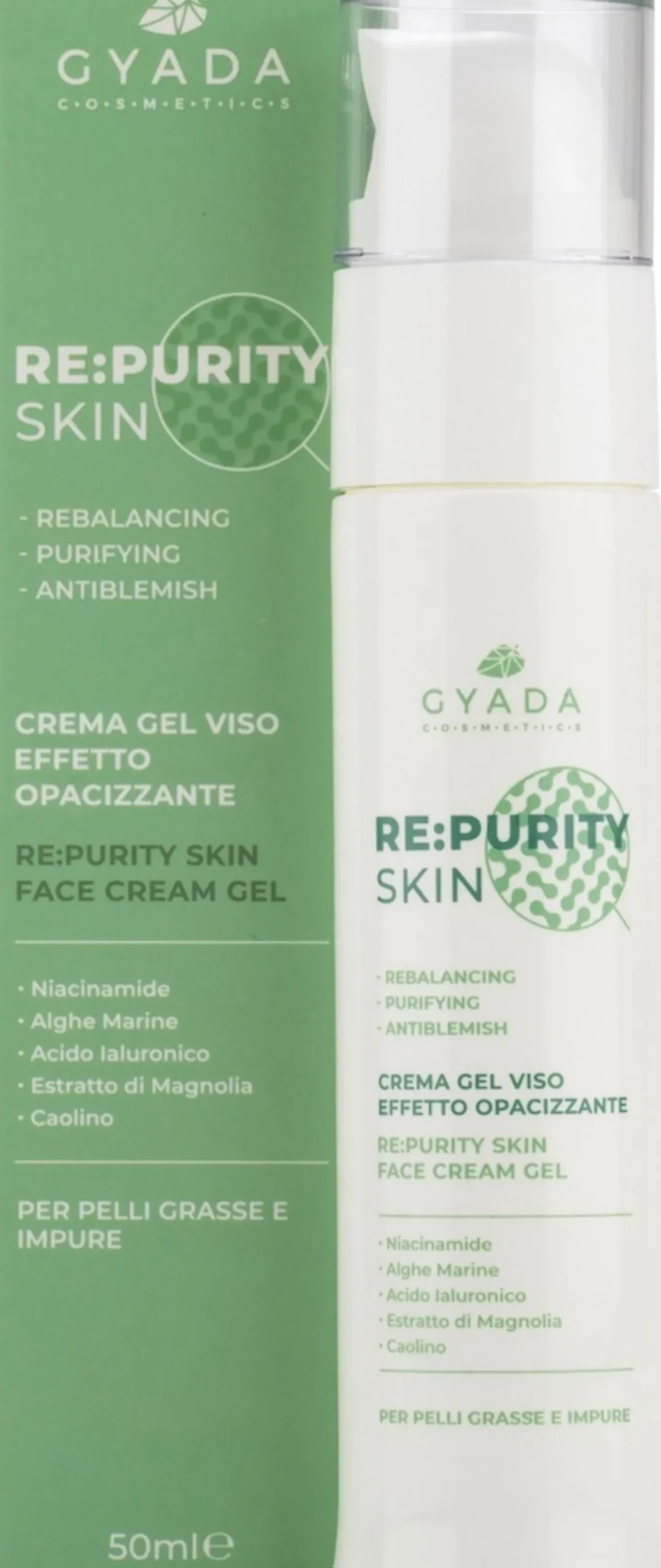 Re:PuritySkin Crema Gel Viso Opacizzante, 50 ml