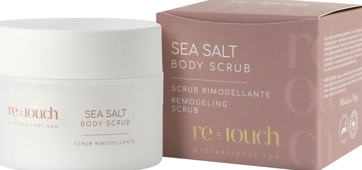 re-touch Sea Salt Body Scrub, Esfoliante Corpo, 250 ml