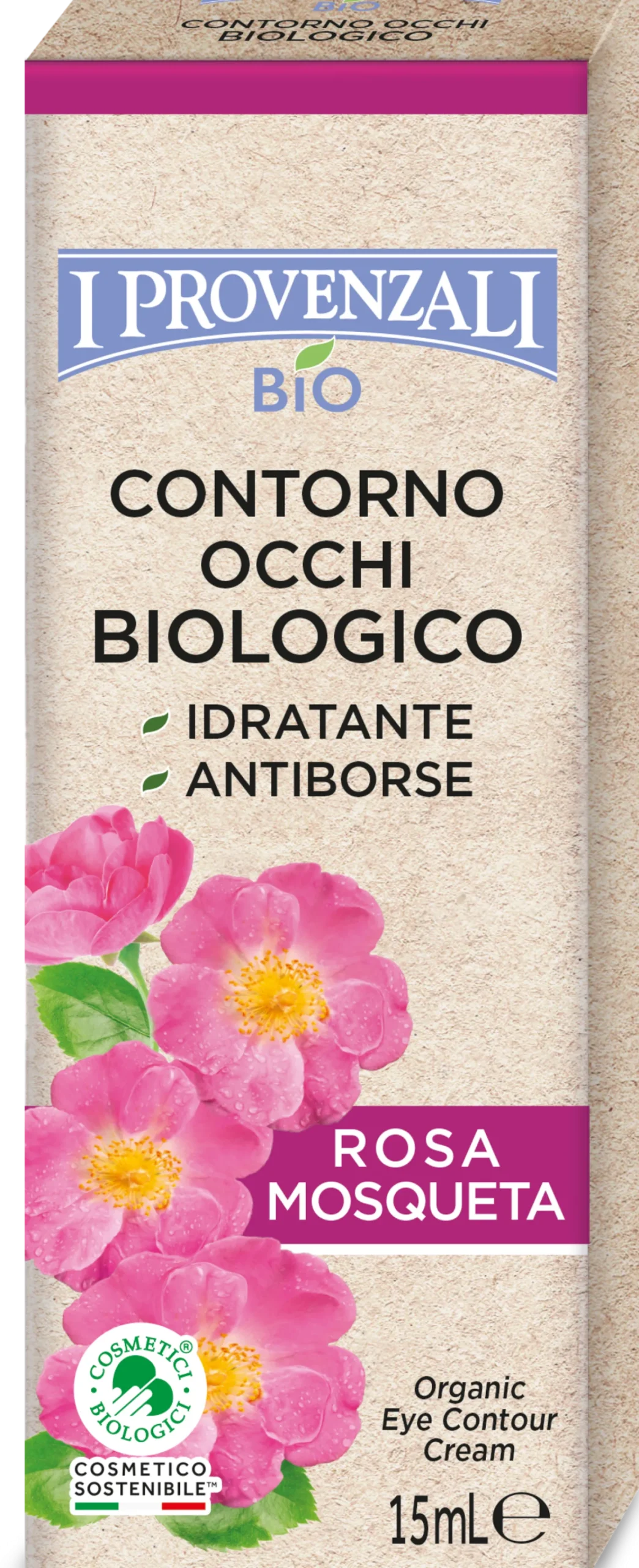 Rosa Mosqueta Contorno Occhi Idratante, 15 ml