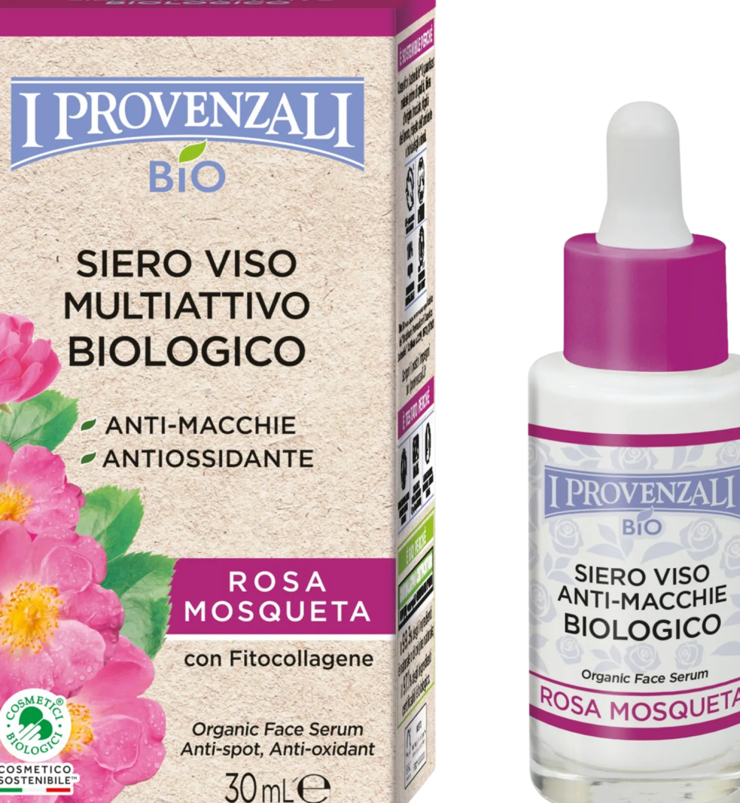 Rosa Mosqueta Siero Viso Biologico, 30 ml