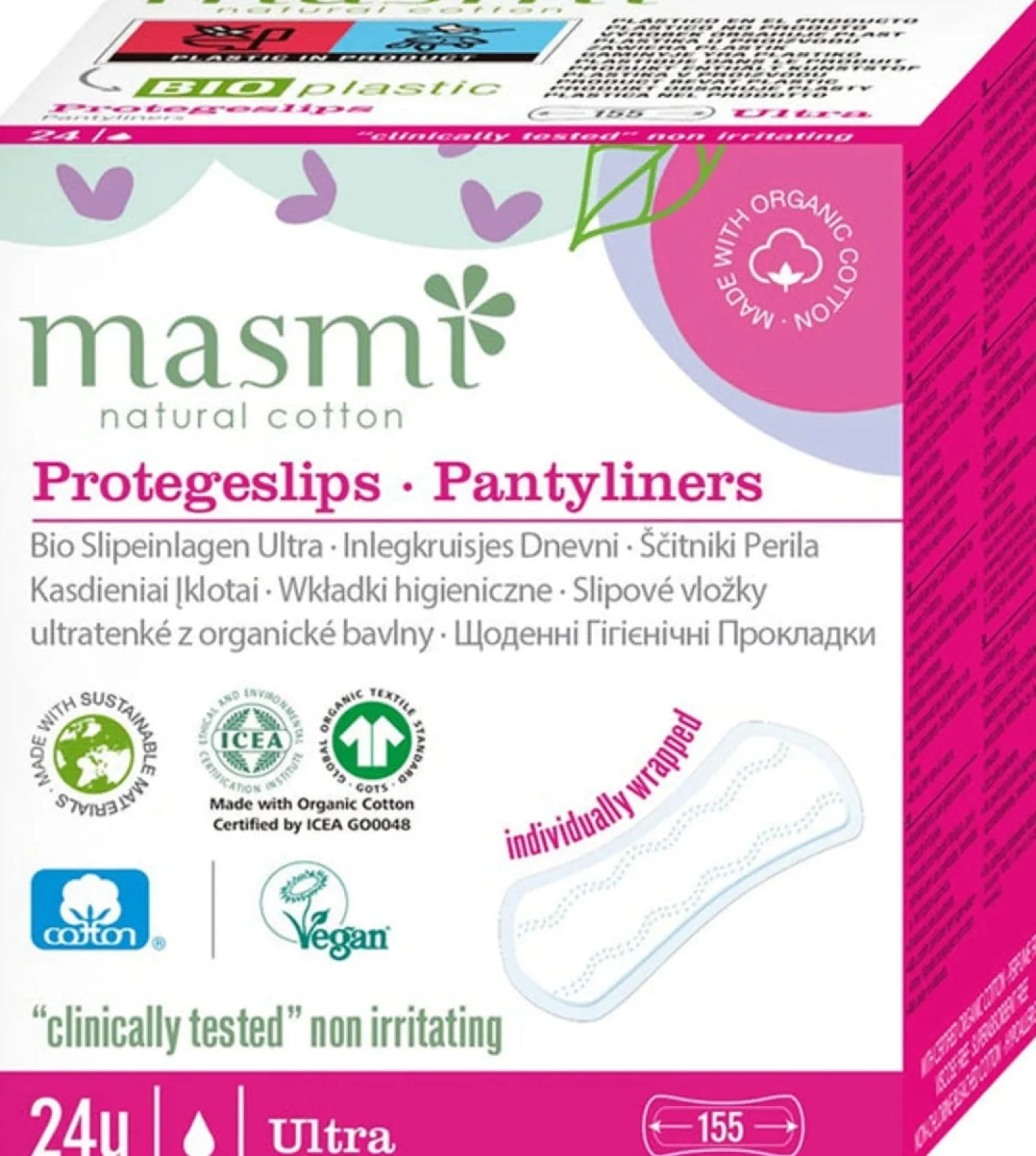 Salvaslip Ultrasottili Biologici, 24 pezzi