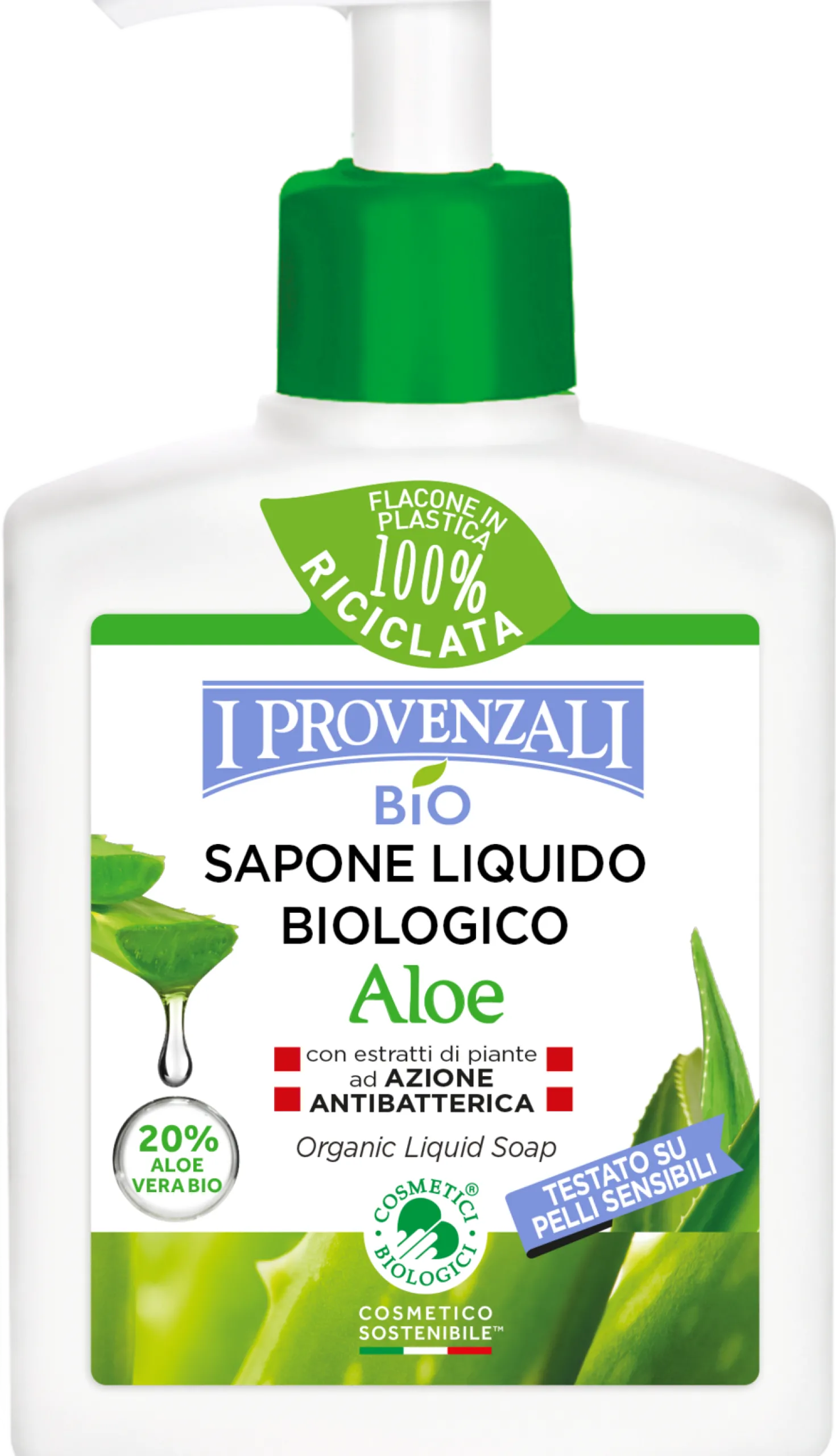 Sapone Liquido Biologico Aloe, 250 ml