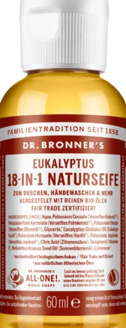 Sapone Liquido 18in1 - Eucalipto, 60 ml