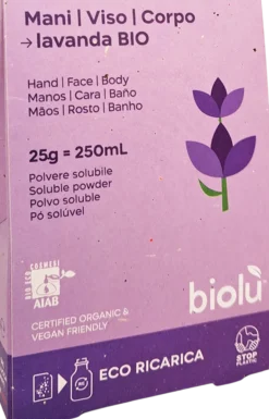 Sapone Mani, Viso e Corpo alla Lavanda - Ricarica in Polvere, 25 g