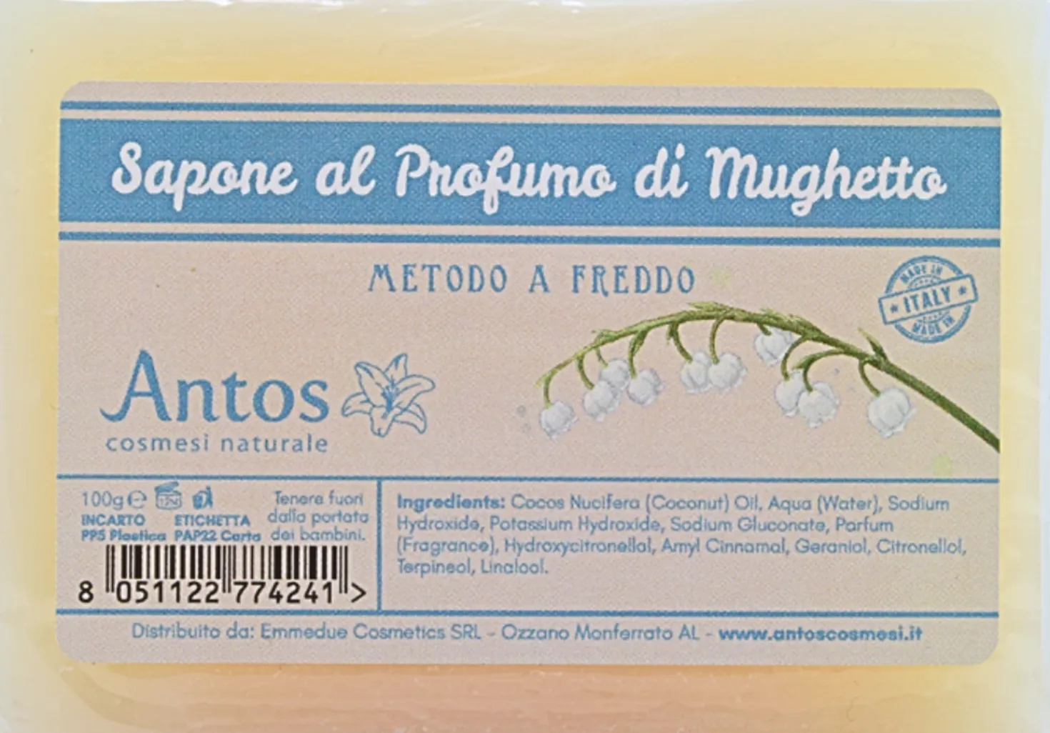 Saponetta Vegetale, Profumo di mughetto (100 g)