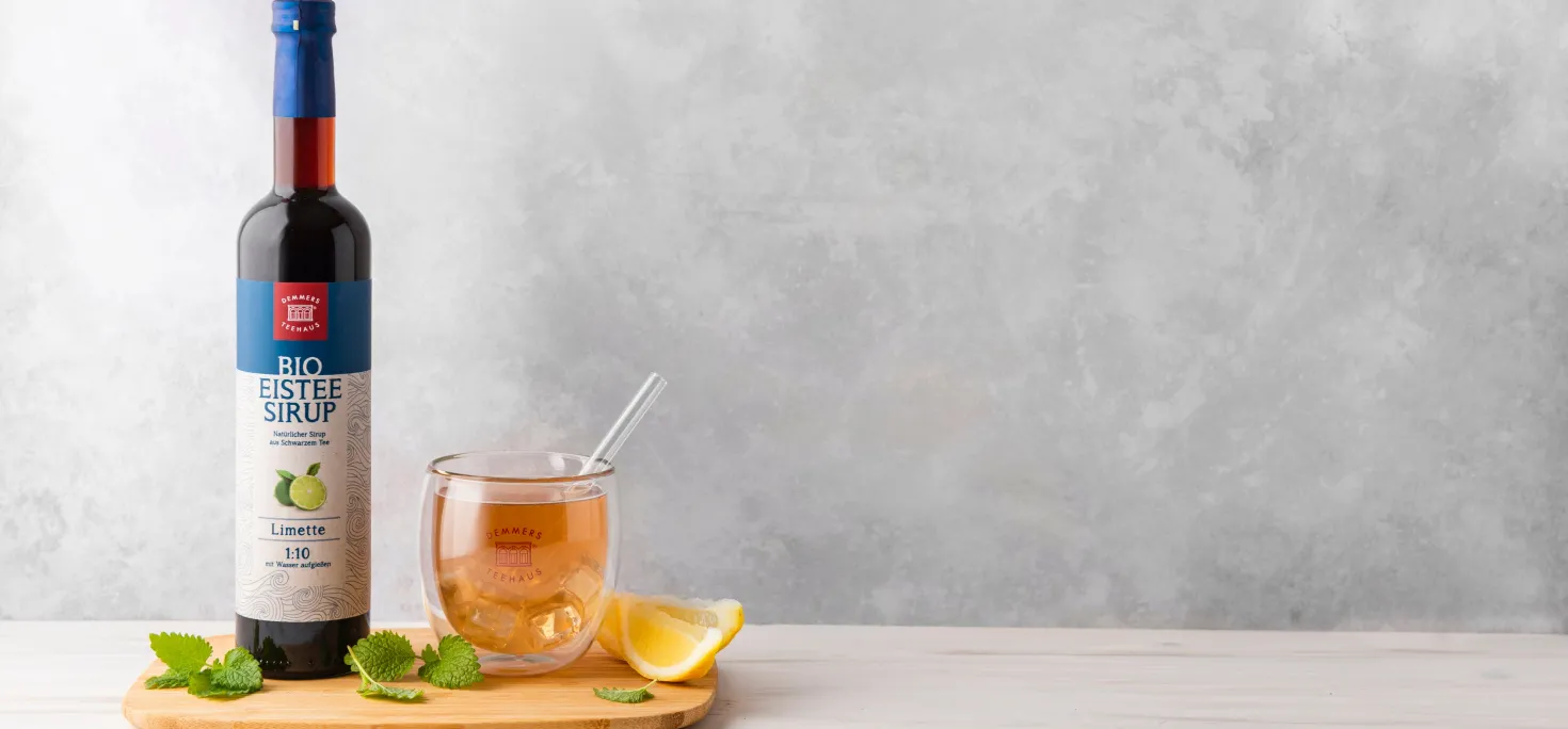 Sciroppo Bio per Tè Freddo - Tè Nero e Lime, 500 ml
