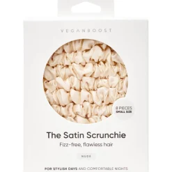 Scrunchie in Raso, Piccoli, Nero (8 pezzi)