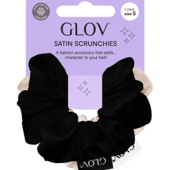 Scrunchies 2 Pack S, Champagne/Black