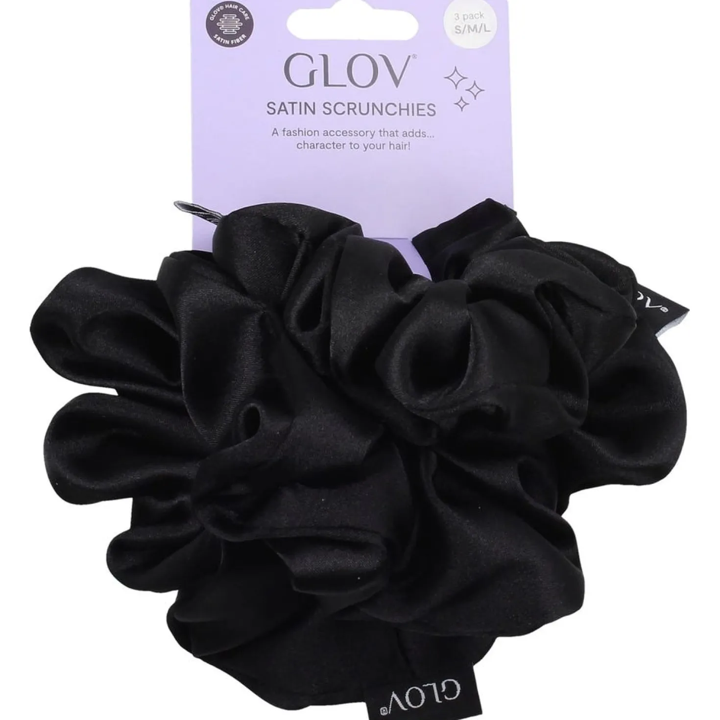 Scrunchies 3 Pack S/M/L, Black