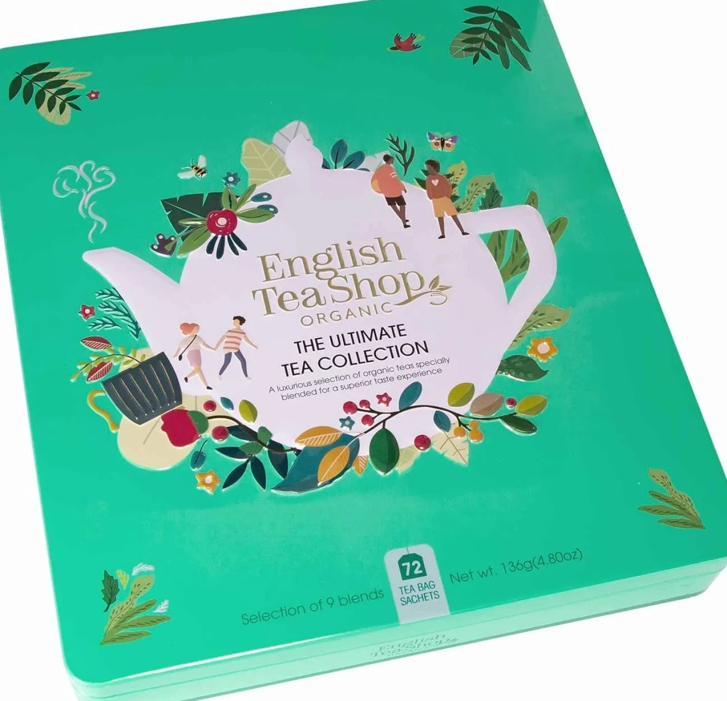 Selezione Bio in Box di Metallo - The Ultimate Tea Collection Green, 136 g