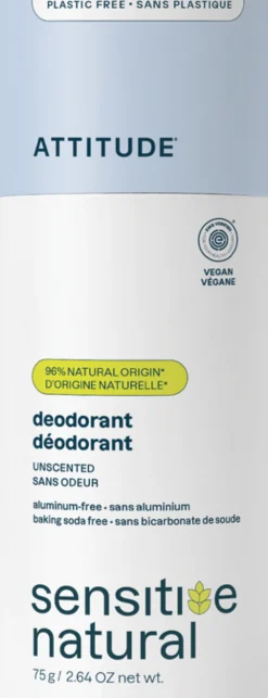 sensitive natural Deodorant, Unscented (75 g)