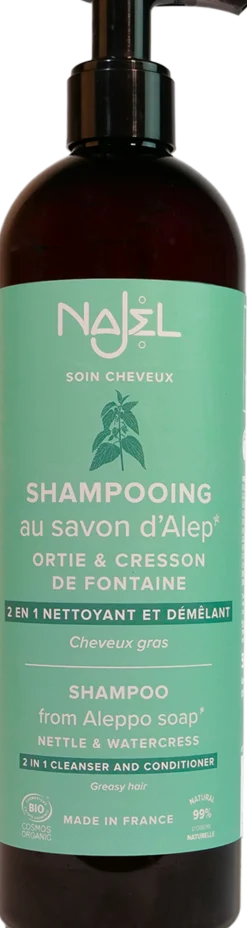 Shampoo al Sapone di Aleppo per Capelli Grassi, 500 ml