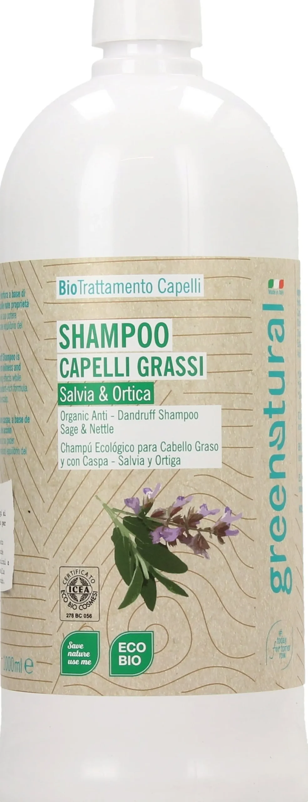 Shampoo Antiforfora Salvia & Ortica, 1000 ml (1 L)