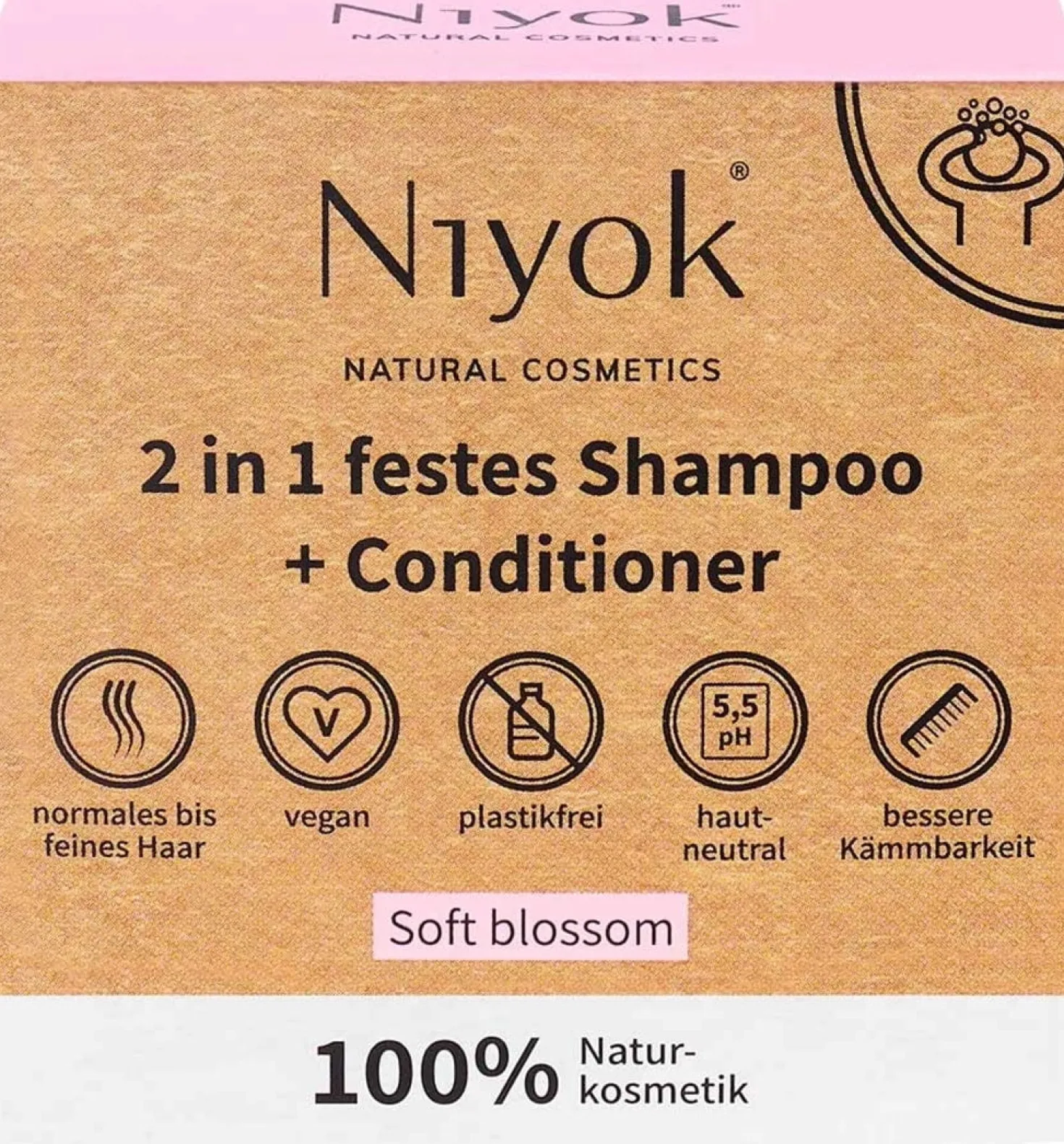 Shampoo & Balsamo in Formato Solido, Soft Blossom (80 g)