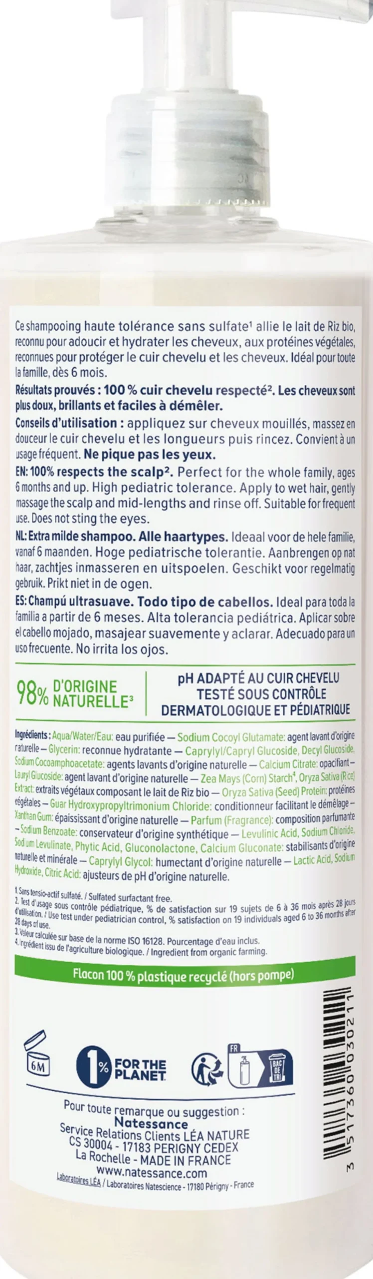 Shampoo Extra Delicato Latte di Riso, 500 ml