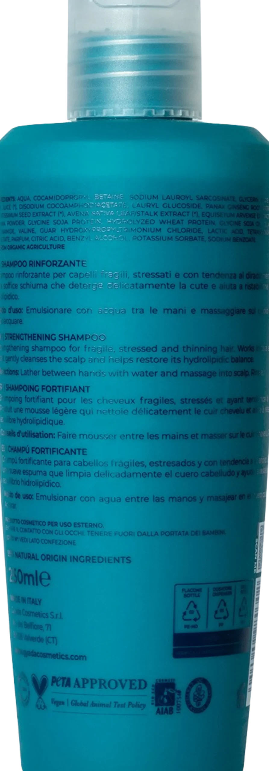 Shampoo Rinforzante con Spirulina, 250 ml