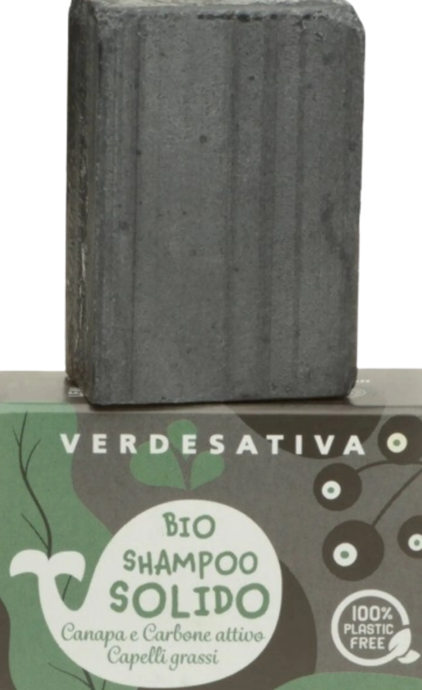 Shampoo Solido Canapa e Carbone Attivo, 55 g
