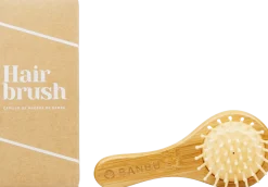 Spazzola per Capelli in Bambù in Formato da Viaggio