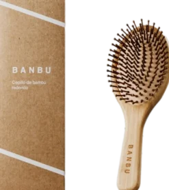 Spazzola per Capelli in Bambù, Ovale