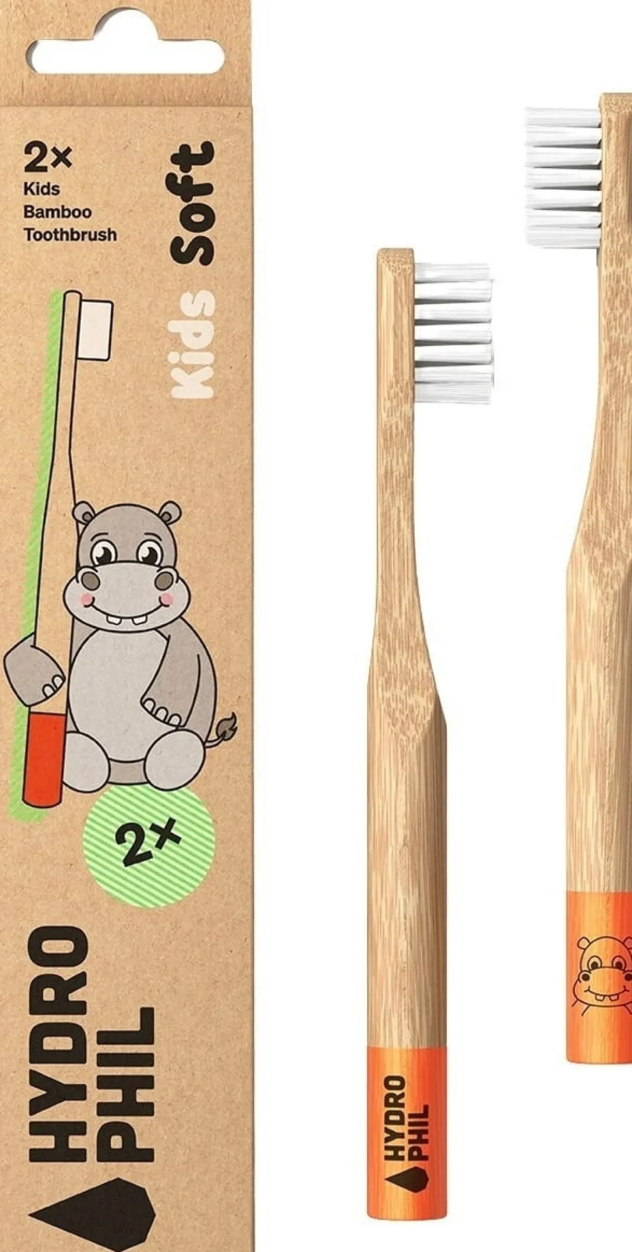 Spazzolini Morbidi per Bambini, Ippopotamo (2 pezzi)
