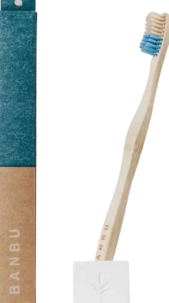 Spazzolino da Denti Duro in Bambù , Blu
