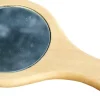 Specchietto Tondo con Manico in Legno, 1 Pz.