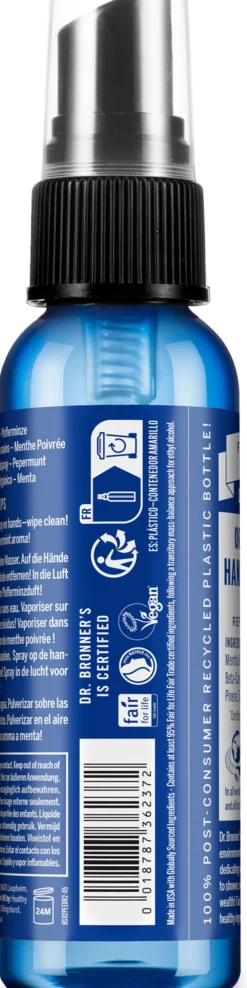 Spray Igienizzante Mani alla Menta Piperita Bio, 60 ml