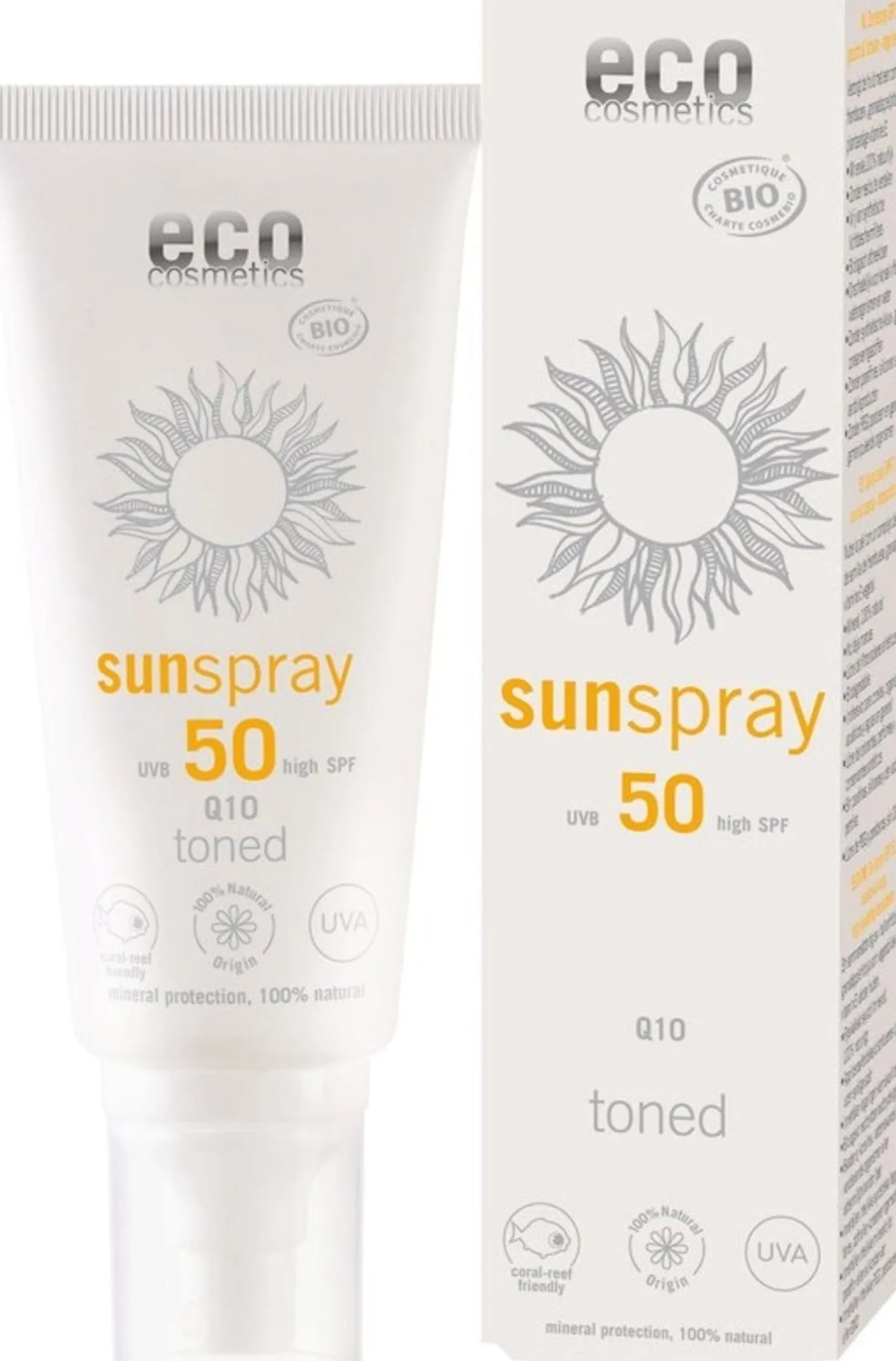 Spray Solare Colorato SPF 50 con Q10, 100 ml