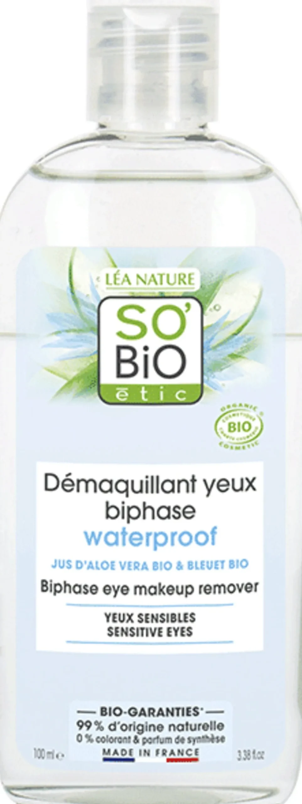 Struccante Occhi Bifasico all'Aloe Vera, 100 ml