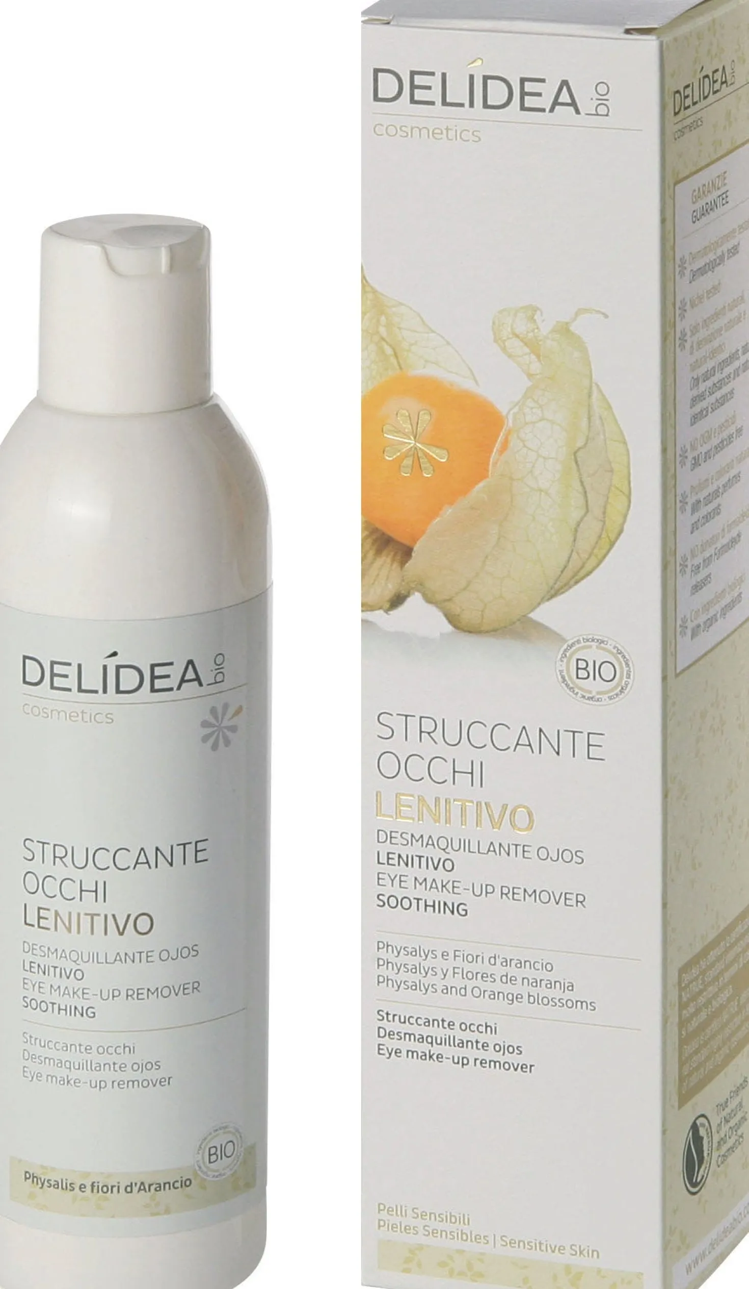 Struccante Occhi Lenitivo Physalis & Fiori d'Arancio Bio, 200 ml