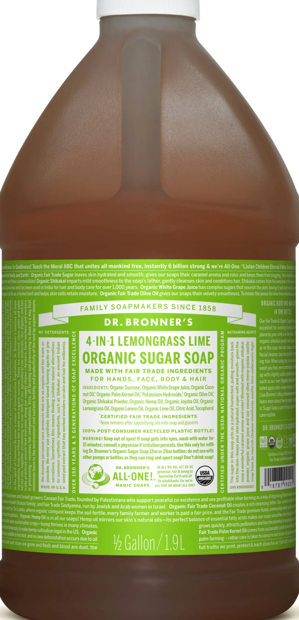 Sugar Soap - Citronella e Lime, 1,90 L