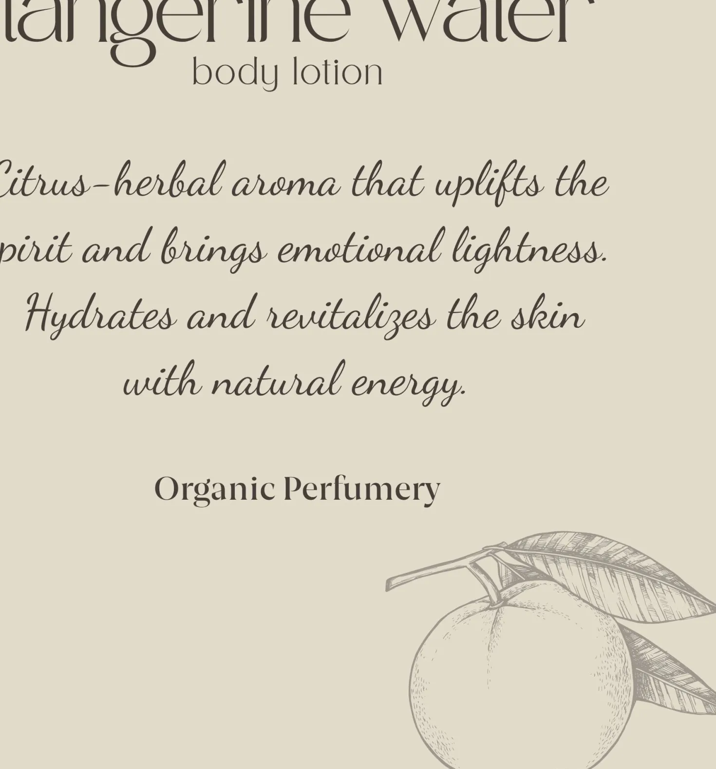 Tangerine Biorganic Body Lotion, 200 ml