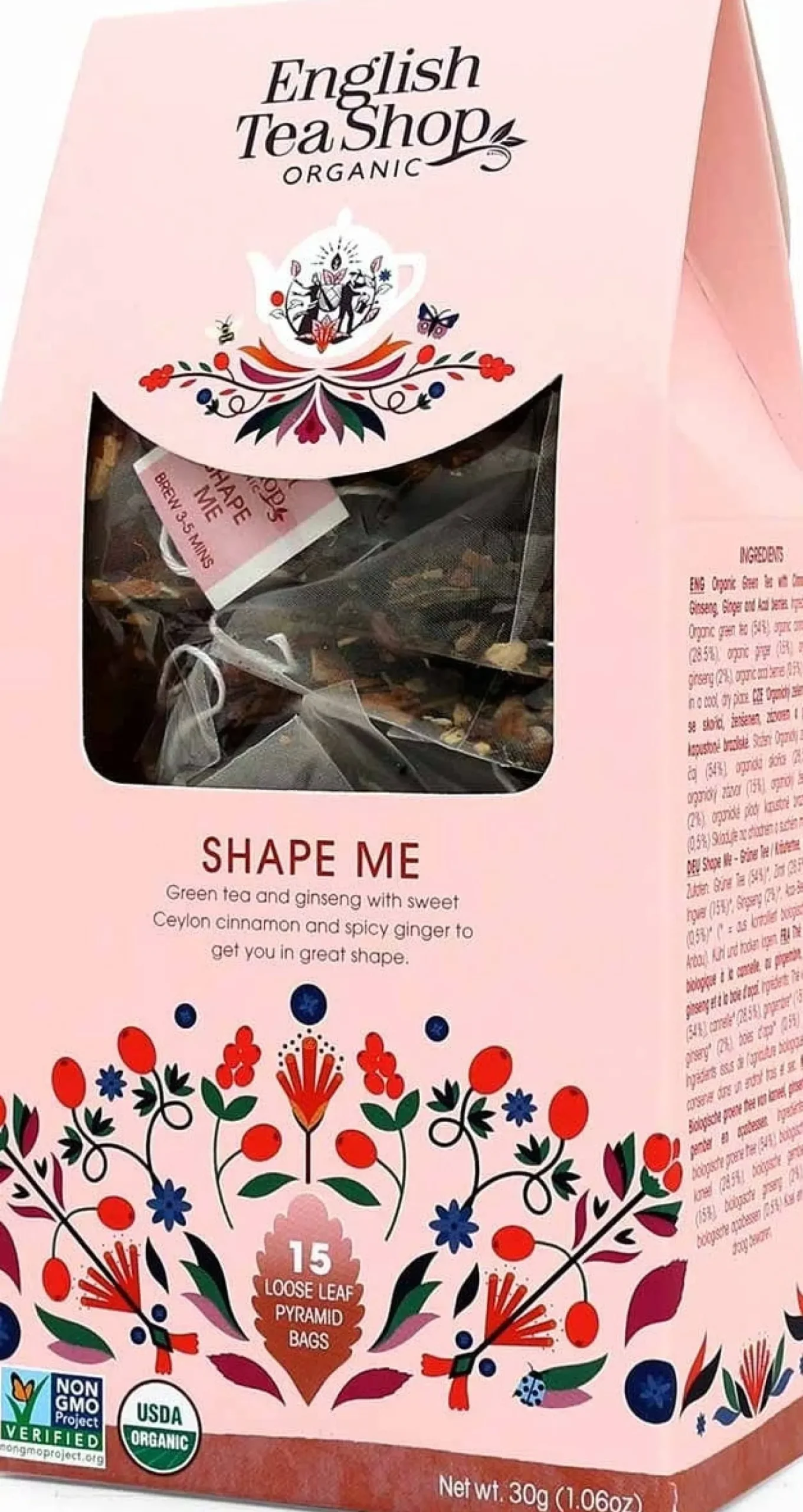 Tè Bio Shape Me, 15 bustine piramidali (30 g)