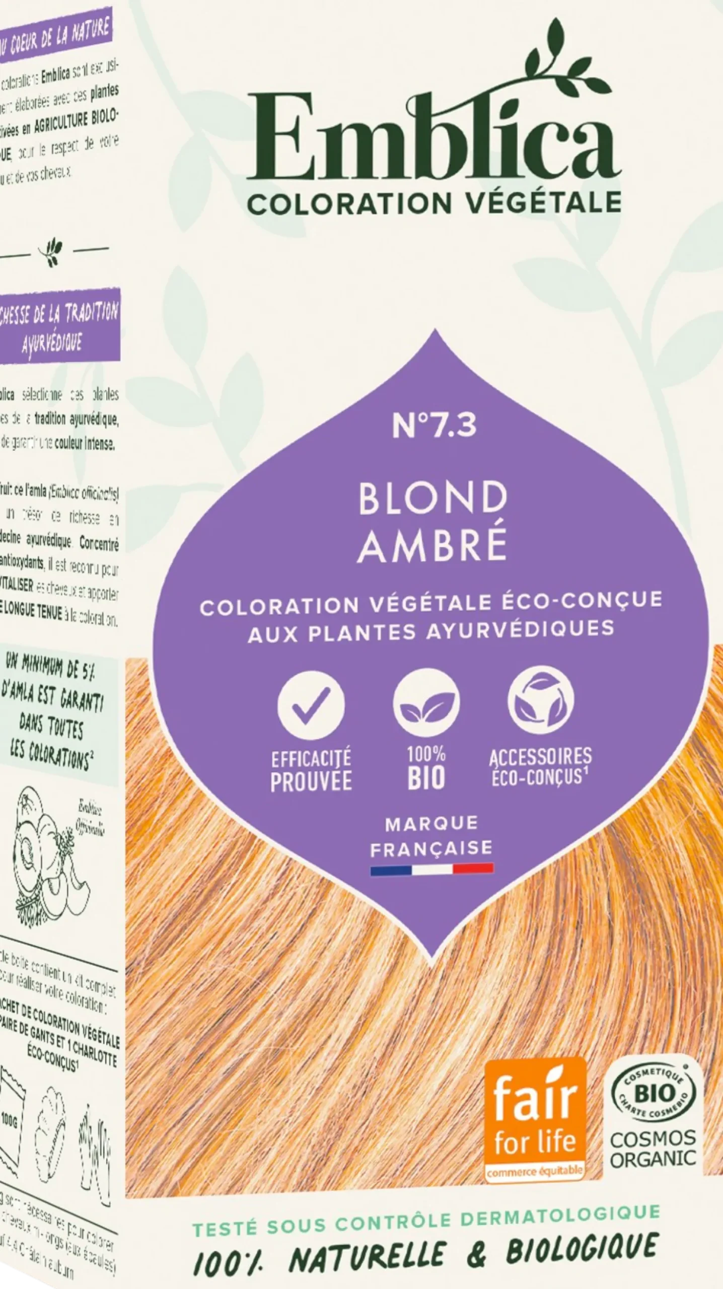 Tinta Vegetale Biondo Ambrato Nr. 7.3, 100 g