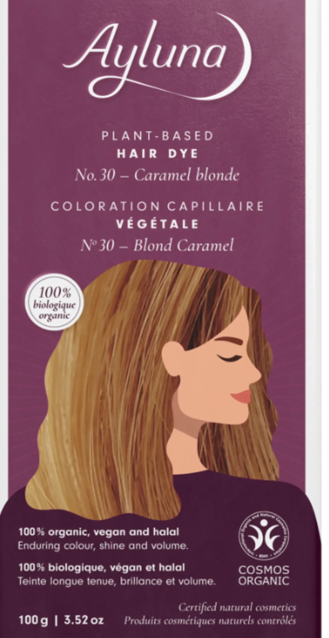 Tinta Vegetale Biondo Caramello nr.30, 100 g