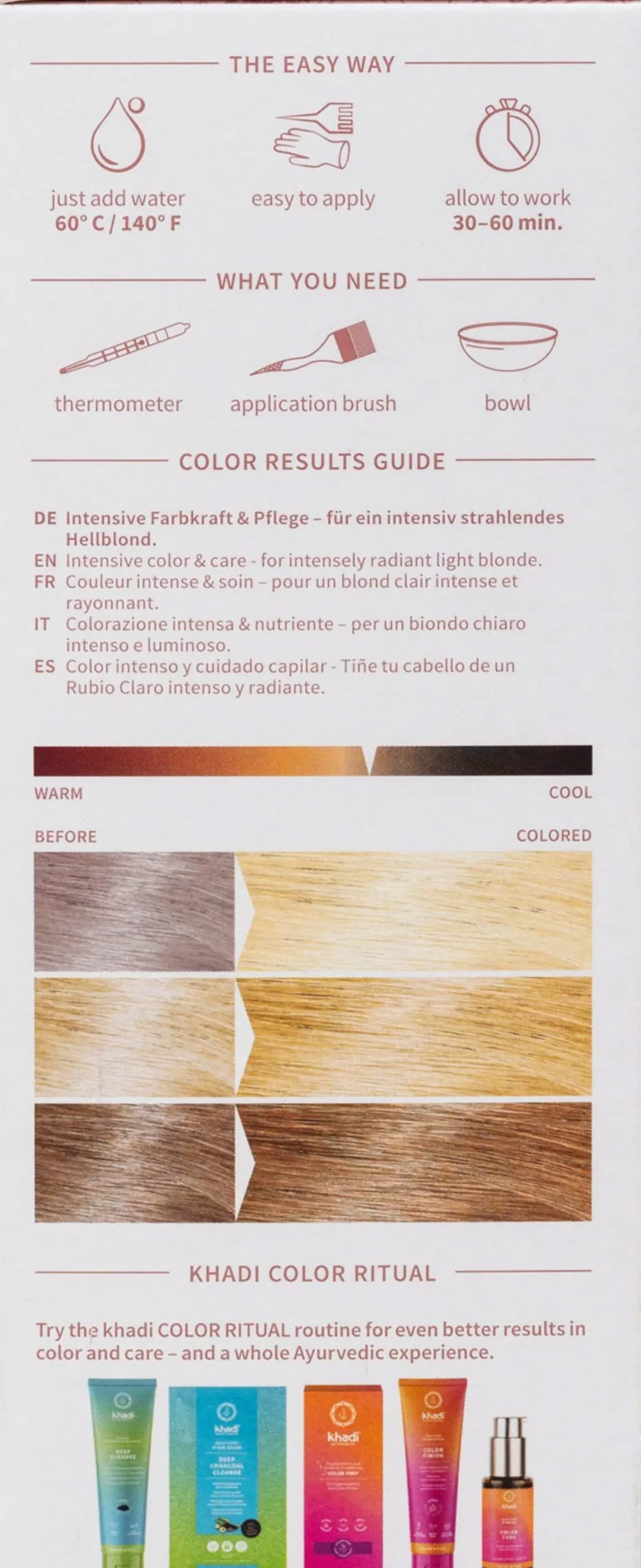 Tinta Vegetale - Biondo Chiaro, 100 g