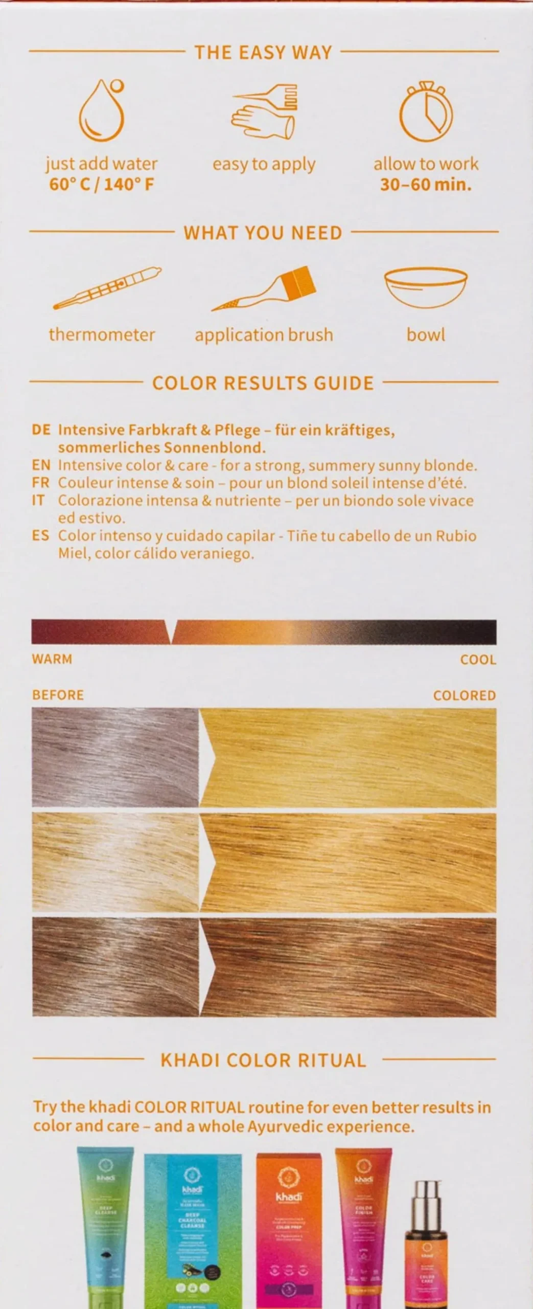 Tinta Vegetale - Biondo Sole, 100 g