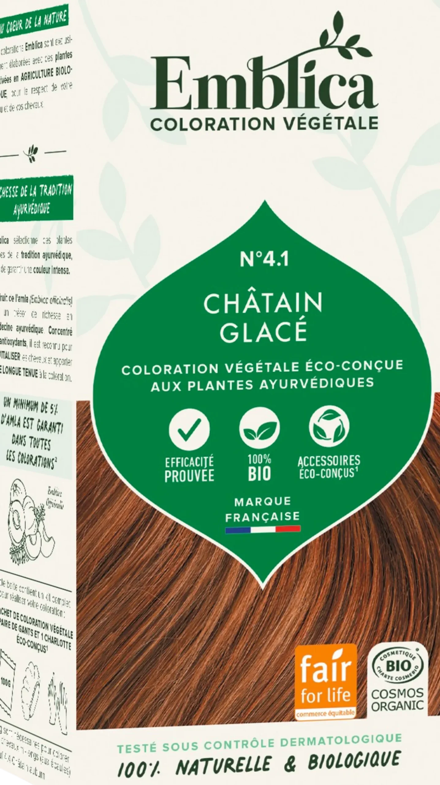 Tinta Vegetale Castano Cenere Nr. 4.1, 100 g