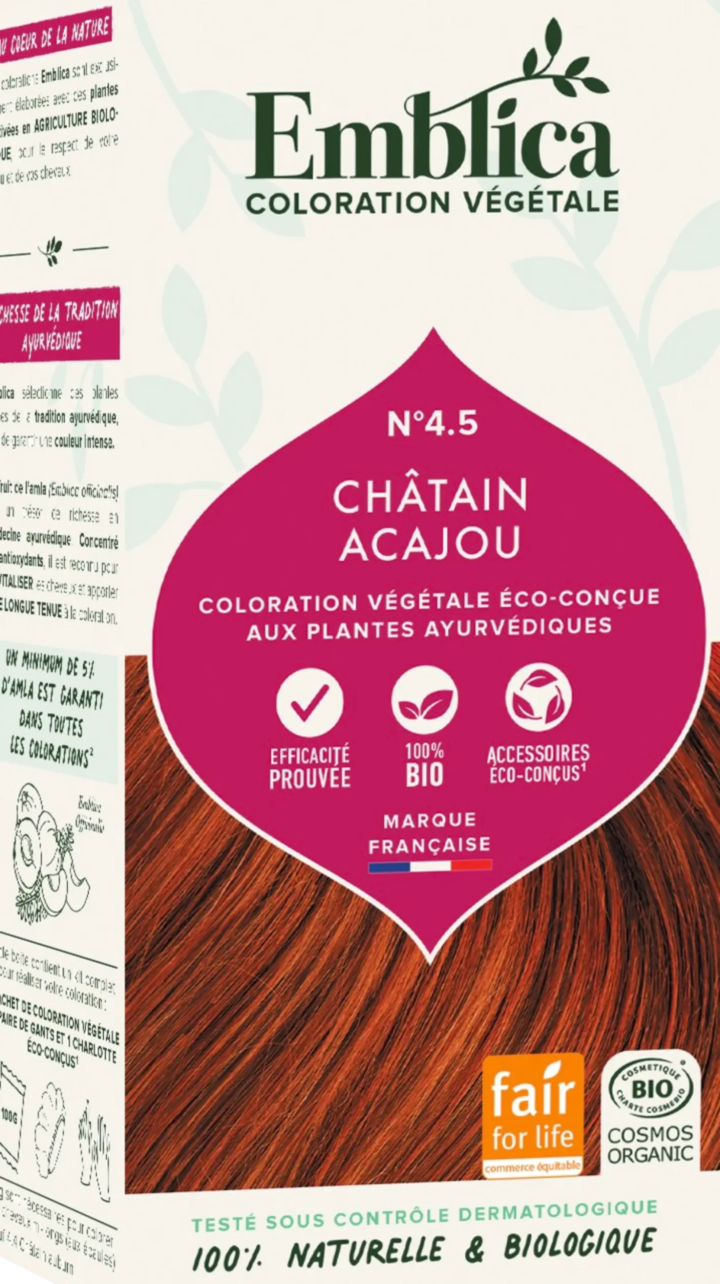 Tinta Vegetale Castano Mogano Nr. 4.5, 100 g