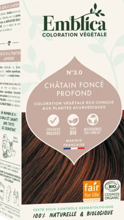 Tinta Vegetale Castano Scuro Profondo Nr. 3.0, 100 g
