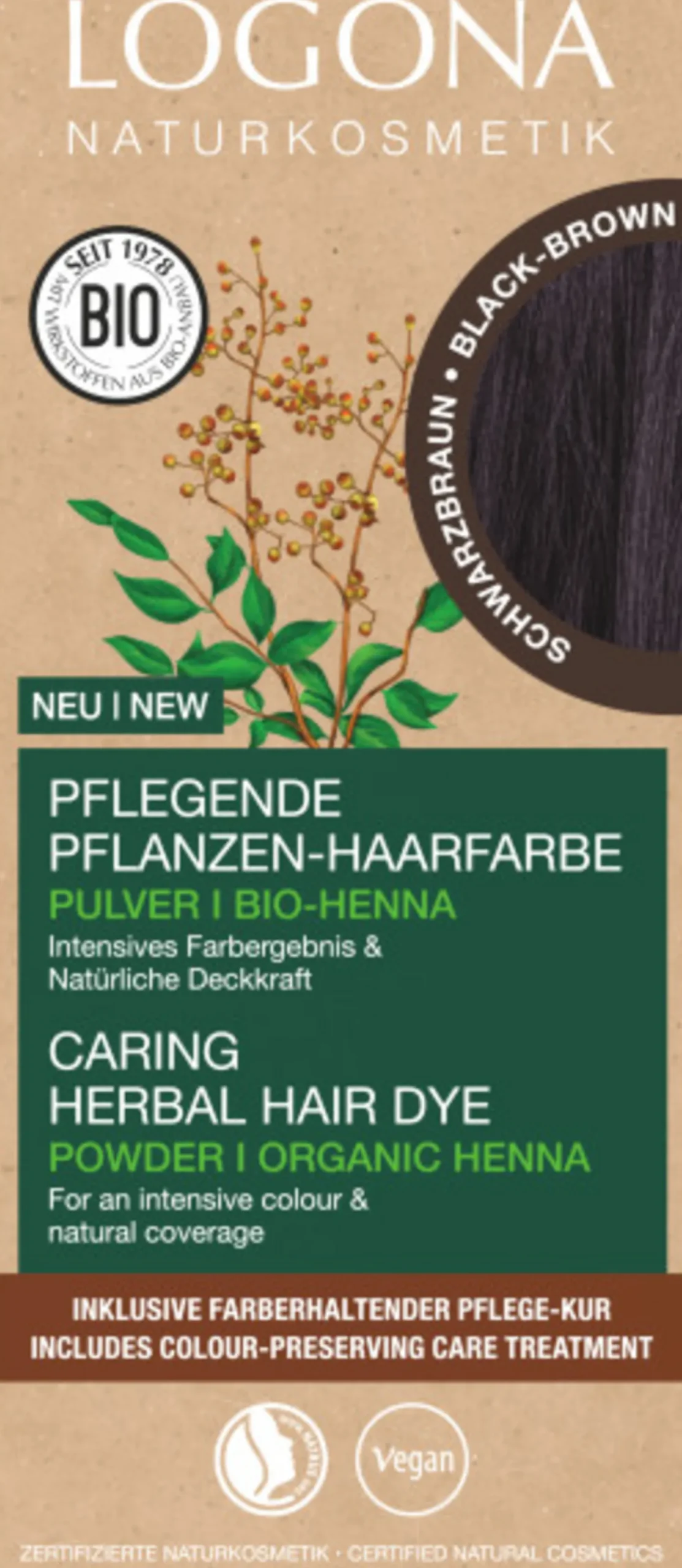 Tinta Vegetale Nero-Castano 101, 100 g